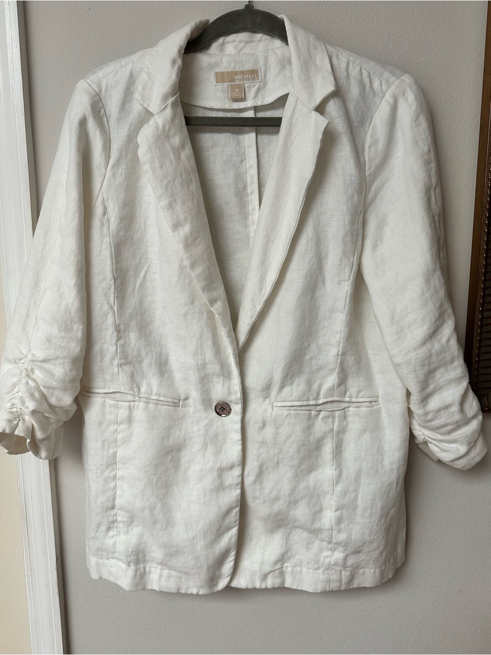 Michael Kors Cream  Single-Button Blazer